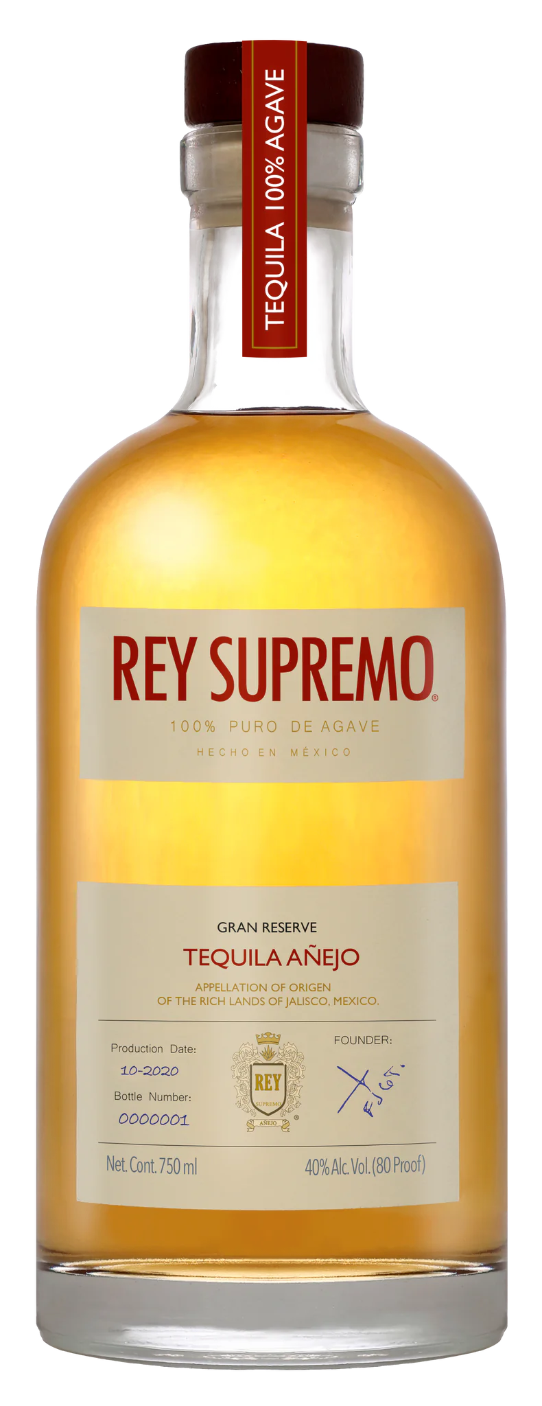 Rey Supremo Gran Reserva Anejo Tequila  750ml